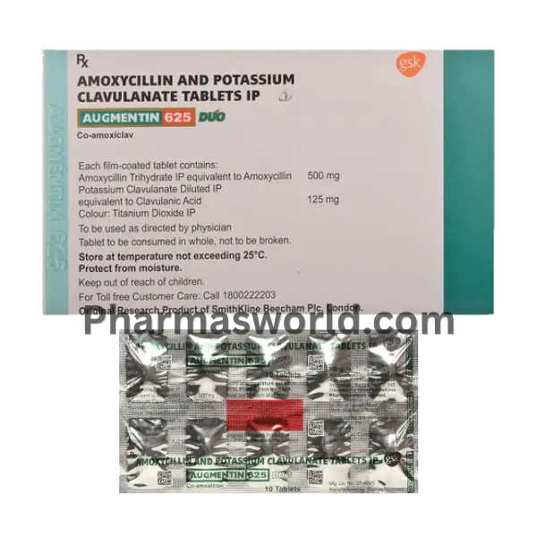 Augmentin Duo 625 mg (Amoxicillin / Clavulanic acid)